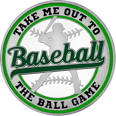Dark Green "Baseball" with Green Outer Circular Borders